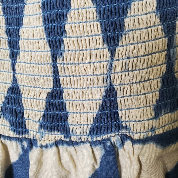 Maeve Anthropologie Women's Blue Sleeveless Batik Style Ikat Print Dress Size 2 - Picture 10 of 15